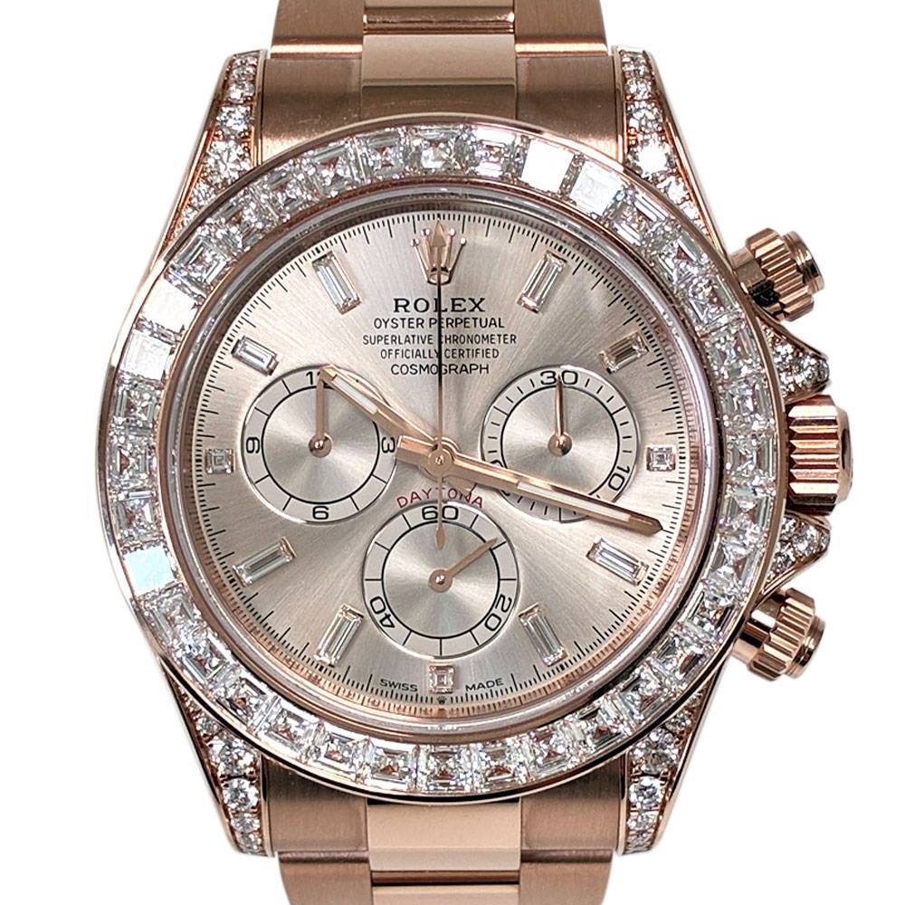 Rolex 126595TBR Daytona Everose Gold Sundust Dial Diamond Watch 2024