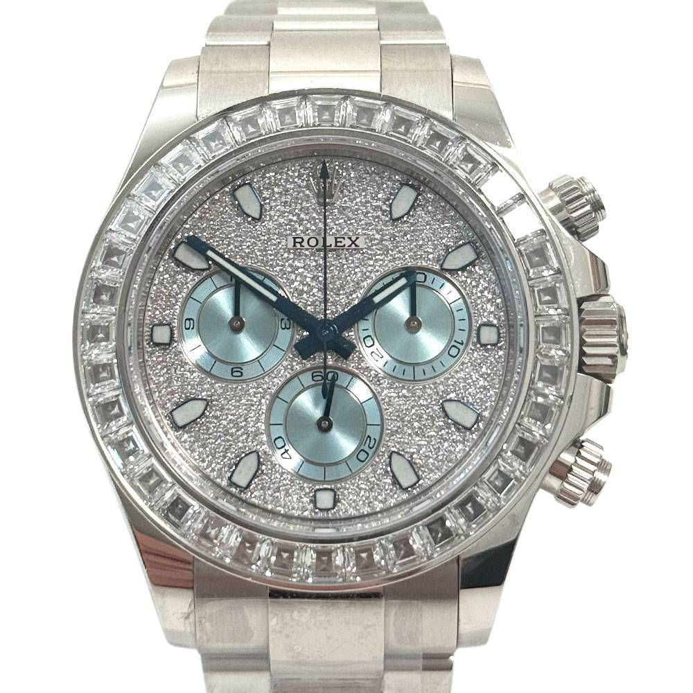 Rolex 116576TBR Daytona Platinum Pave Diamond and Ice Blue Dial 40mm Watch BNP